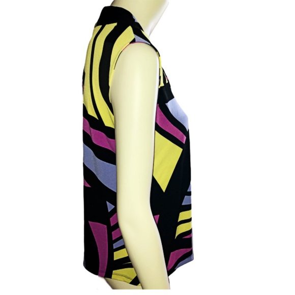 Dana Buchman Abstract Sleeveless Stretch Tank Top Blouse | Size S - Picture 5 of 10